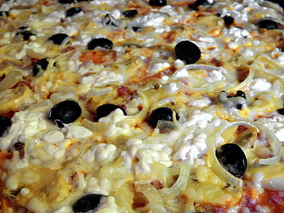 Пицца, съесть, питание, Начинка для пиццы, вкусный, сыр, оливки