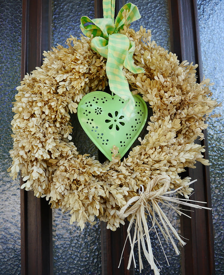 door wreath, autumn, wreath, decoration