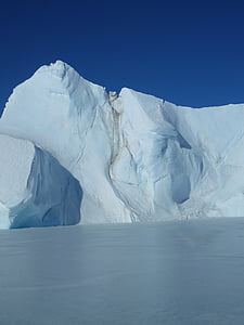 ledovec, Antarktida, LED, podnebí, chlad, modrá, sníh