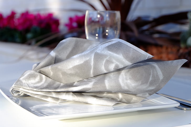 napkin, non woven, restaurants, table, table decoration, grey, rosa