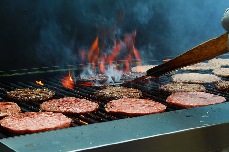-Grill, ogień, dym, BBQ, Sprzęt do grillowania, barbecue-grill, z grilla