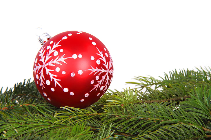 background, ball, bauble, branch, christmas, decoration, glass