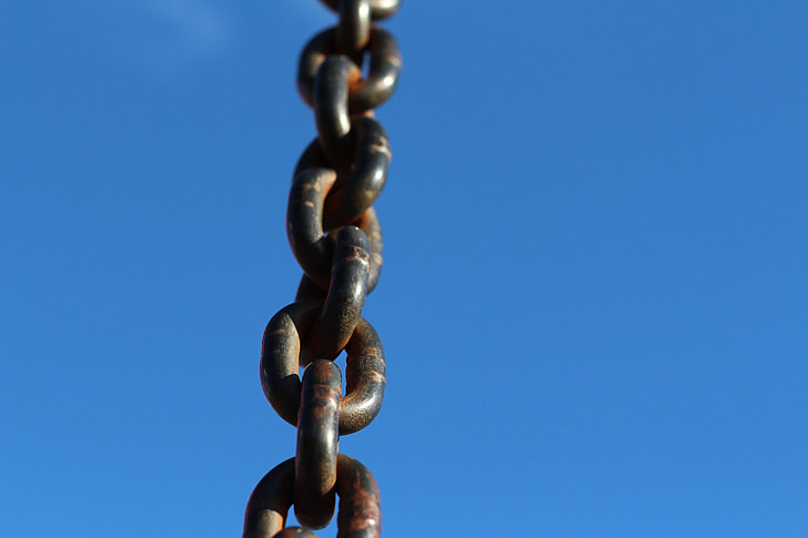 chain, sky, chain li, link, metal, industrial, iron