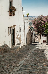 Bồ Đào Nha, đường phố, Xe rãi nhựa đường, ngôi làng thời Trung cổ, ngoại thất xây dựng, ngôi nhà, kiến trúc