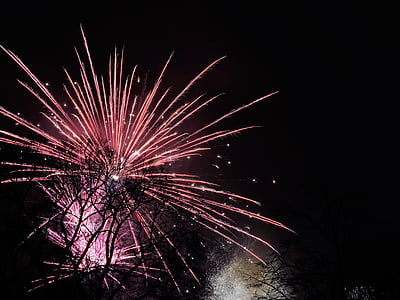 Феєрверки, небо, Новий рік, 2017, Федеральний уряд, напередодні нового року, святкування