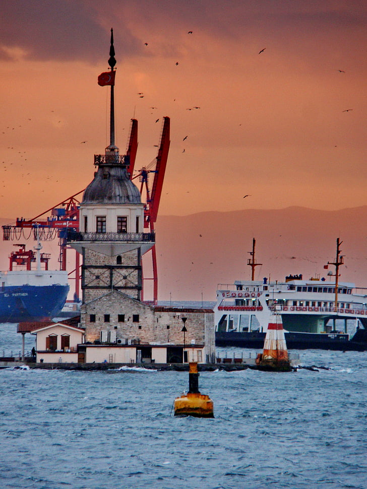 Turecko, Bospor, průliv, Istanbul, Most, kanál, loď