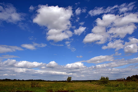 sky, clouds, wind, landscape, nature, motion, horizon