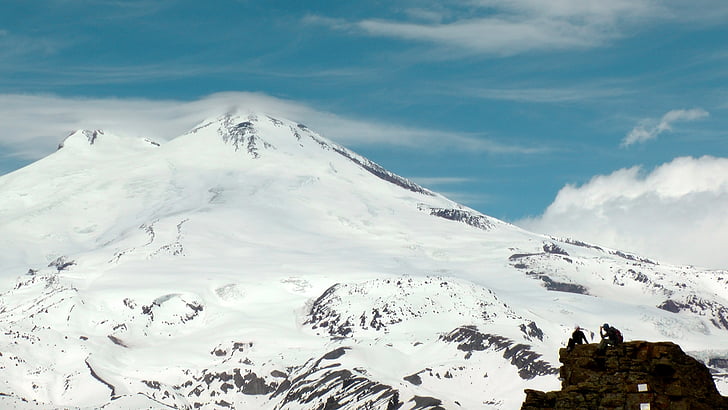 Elbrus, bergen, Kaukasus, Kabardino-Balkarien, bergsklättring, klättring, spår