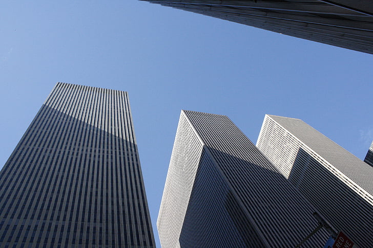 budovy, NYC, nové, York, mesto, USA, Amerika