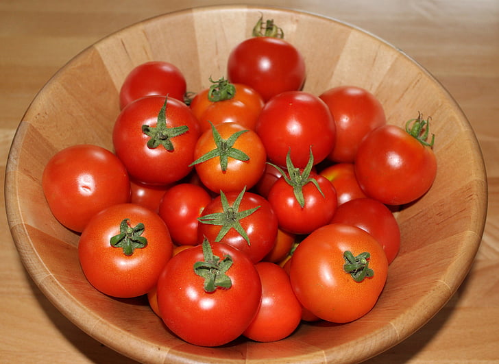 tomater, rød, grøntsager, høst, mad, vegetar, Frisch