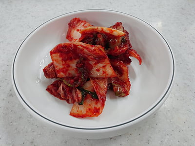 kimchi, kinakål, Sør-korea, mat, matlaging, spisestue, krydret