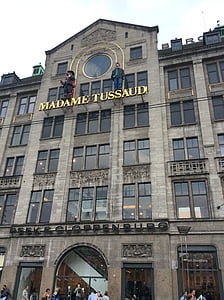 Amsterdam, madametussauds, Museum, VIP, Wax cijfers, het platform, buitenkant van het gebouw