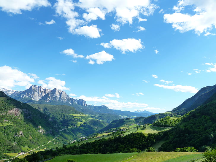 красивая, праздник, Европа, Италия, Доломитовые Альпы, Альпийский, пейзаж