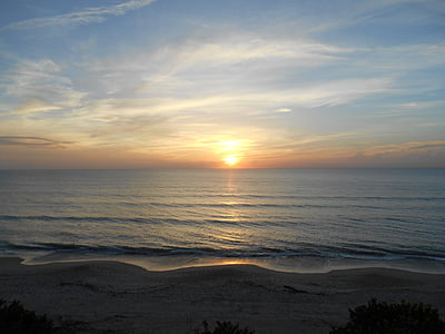 zonsopgang, Florida, Oceaan, Atlantische zee, strand, zon, tropische