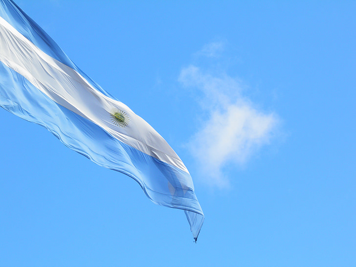 Bandera, Argentina, celeste