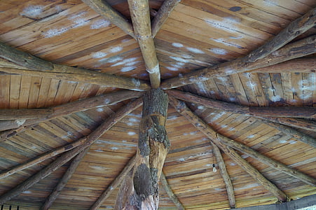 toit, au plafond, bois, architecture, vue de hauteur, pittoresque, Rustic