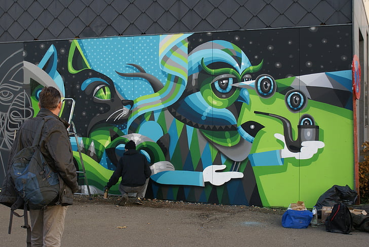 arte callejero, Hasselt, mural, artista, arte de la calle, pared de pintura, arte de la pared