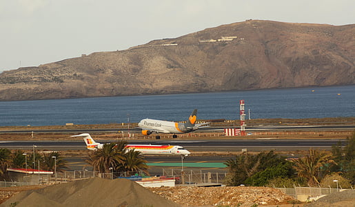 letisko, na, Palmas, veľký, Kanárske ostrovy, Španielsko, chôdze