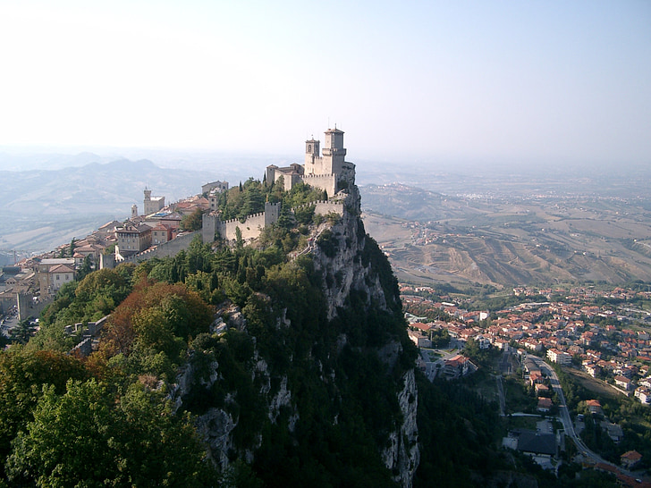 San Marinon, Italia, City, Mountain, näkymä, Vision