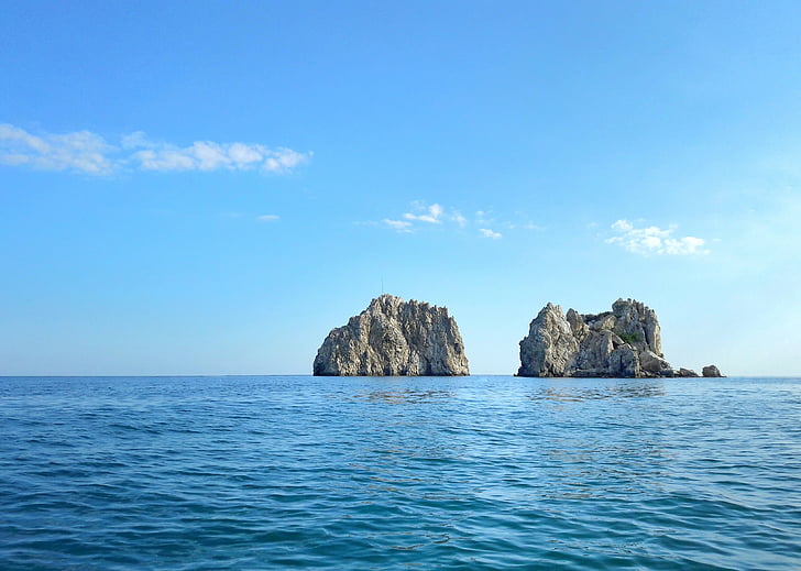 roques adalars, Crimea, roques, Mar Negre, vacances, cel blau, blau
