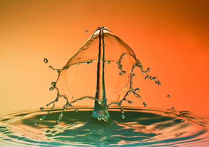 drip, water, drop of water, hochspringender high drop, fountain, water feature, liquid