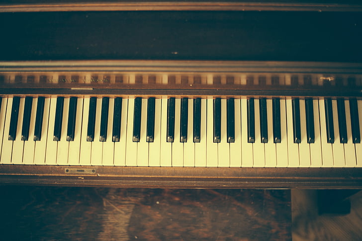 piano, música, instruments de, so, claus, teclat, músic