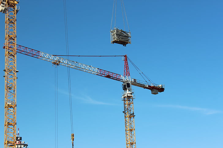 site, baukran, crane, technology, construction, load crane, lift loads