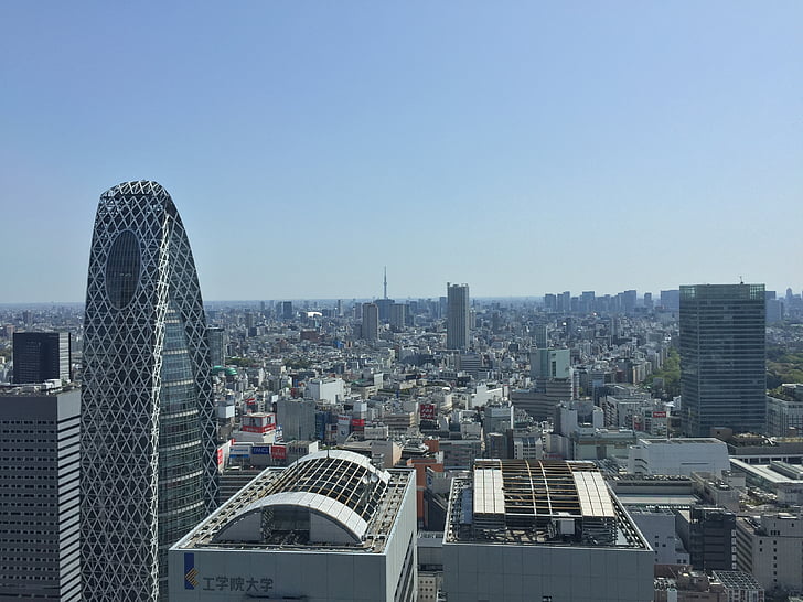 Tokyo, budynek, Japonia, Miasto, Skyline, Architektura, metropolia