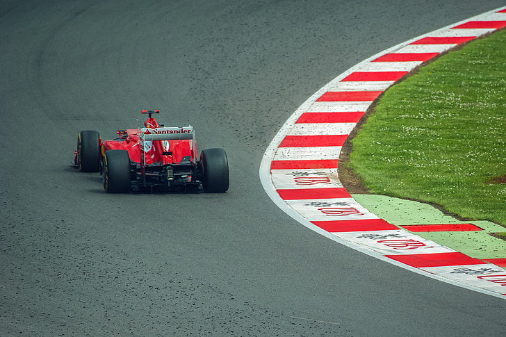 Ferrari, F1, Silverstone, cauciuc, cursa, Red, auto