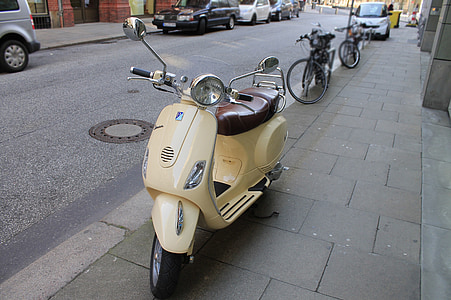 roller, motor scooter, moped, retro