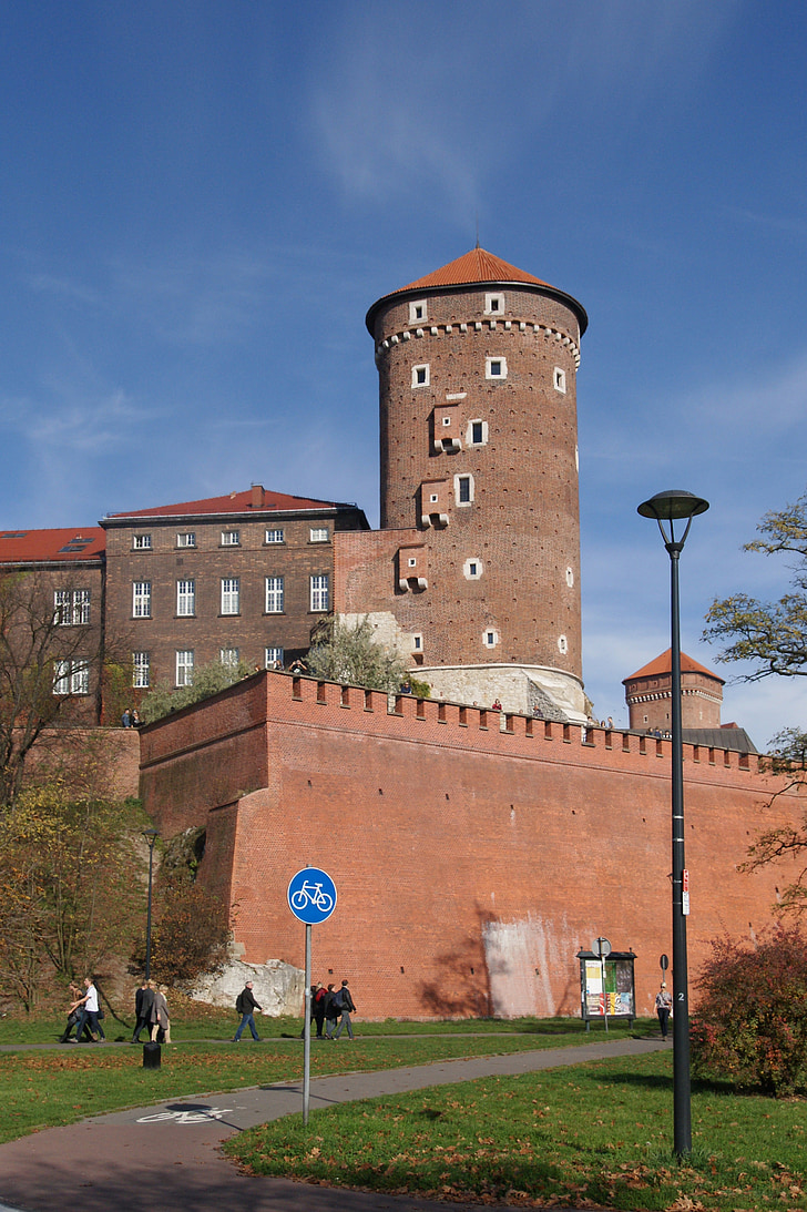 Pologne, Kraków, Wawel, monument, la vieille ville, tour, architecture