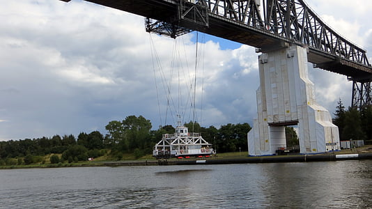 transportatorul pod, cu feribotul, Podul, trecere, Rendsburg, transport, depinde de