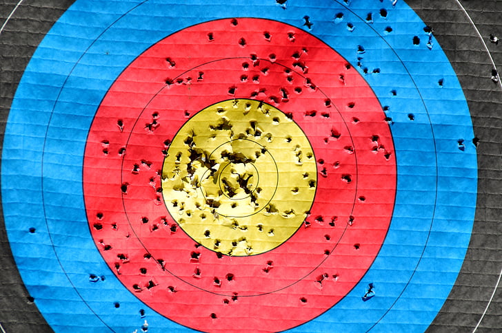 target, archery, sport, center, exactly, shooting sports, rings