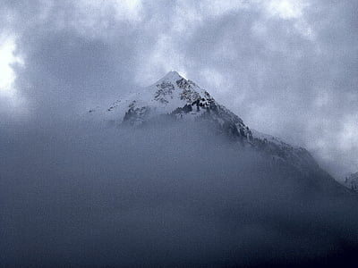 Mountain, hmla, Príroda, more hmly, oblaky, nálada, Ridge