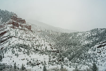 koude, landschap, berg, natuur, buitenshuis, schilderachtige, sneeuw