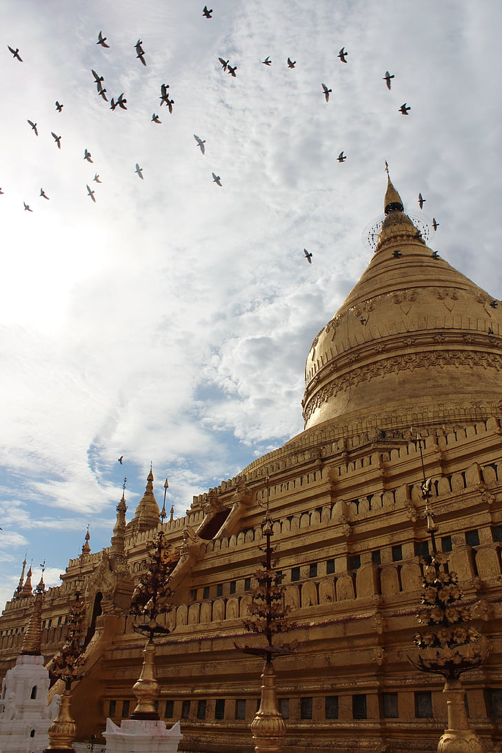 Myanmar, pagode, Budismo, Birmânia, complexo de templos, swedagon, Rangoon
