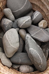 pedras, cesta, praia