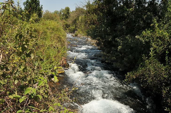 Ποταμός, Dan, Ισραήλ, ροή, ορμητικά σημεία ποταμού