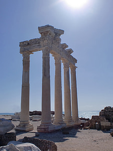 Alanya, Turkei, Seite, Tempel, Gebäude, Urlaub, Meer