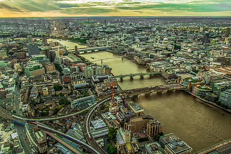изглед на града, панорама, Лондон