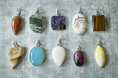 gemstone, pendants, gem, stone, jewelry, lot, bunch