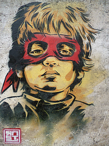 Vigilante, vaikas, gatvės menas