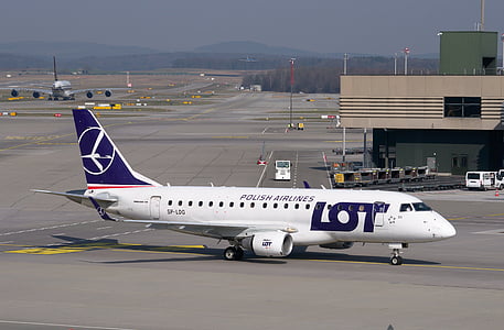 fly, masse, Embraer, ERJ-170std, lufthavn, Forpladsen, lufthavn Zürich