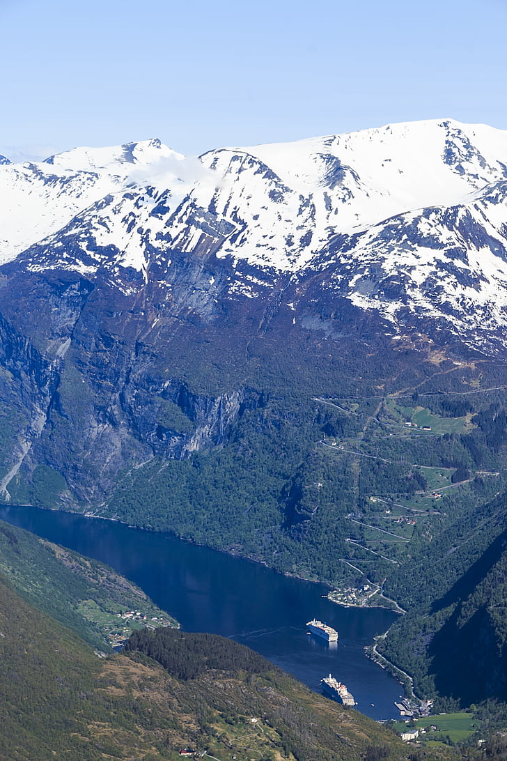 Norvegija, Geirangeris, fiordo, vandens, kraštovaizdžio, turizmo, kalnų