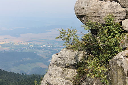 pedras irregulares, Kudowa-zdrój, o Parque Nacional, montanhas de tabela