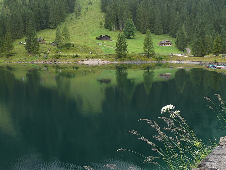 Gosau, Jezioro, Dachstein, Austria, wody, Gosausee, odbicie