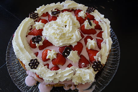 Materinski dan, rojstnodnevno torto, torto, Strawberry pito, Smetanova torta, srce, okrasek
