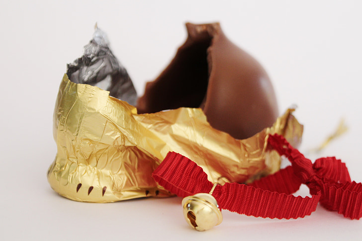 easter bunny, chocolate, packaging, eaten up, all, delicious