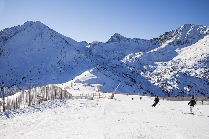 neu, muntanya, pistes d'esquí, esquí, natura, l'hivern, blanc
