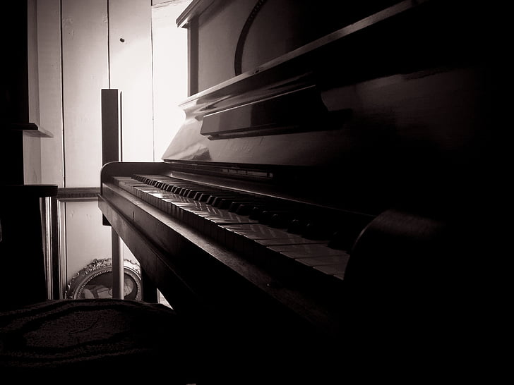 пиано, самота, романтика, мечти, мълчи, почивка, музика